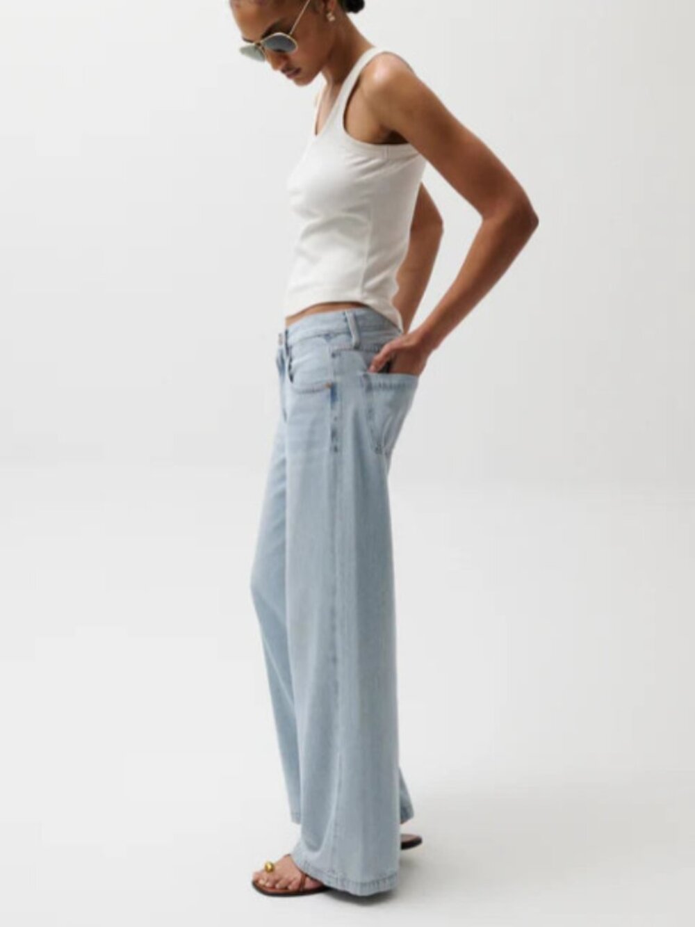 Pistola Jadyn Low Slung Palazzo Jeans